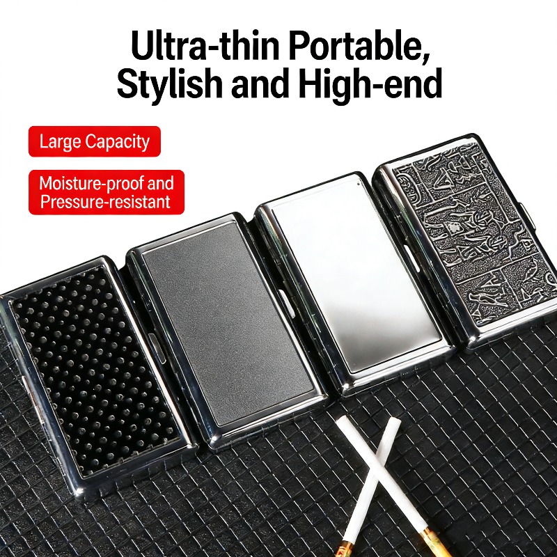 Smoking & Vaping Accessories - Kotak Rokok Logam Portable 20 Batang,