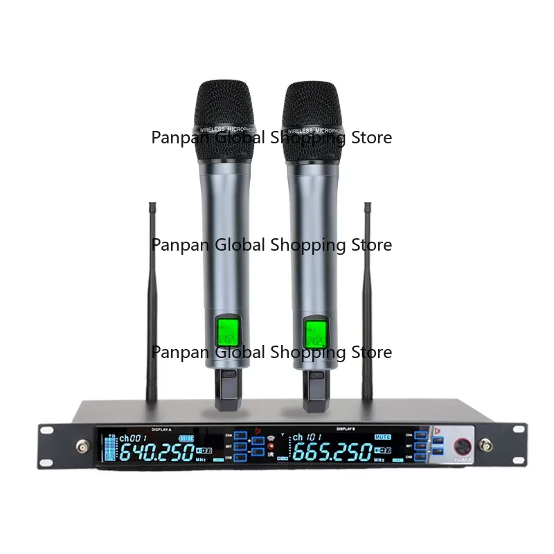 Shure Mic Sm58 - Sistem mikrofon nirkabel, 2-saluran 2x100 UHF