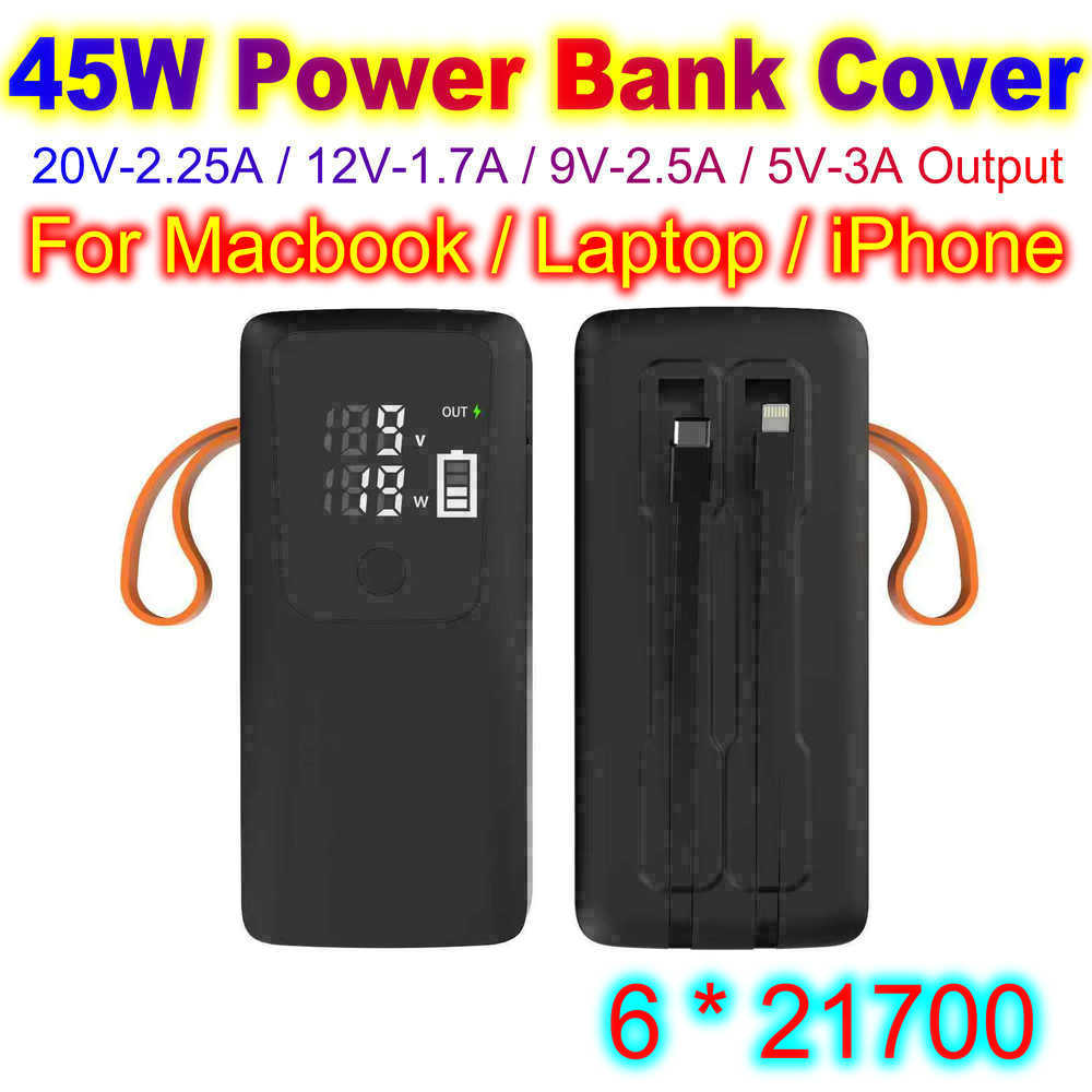 Battery Case Storage - Casing Power Bank 45W 21700 untuk